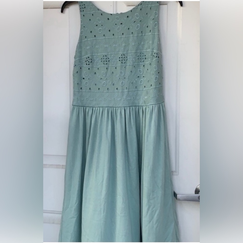 LOFT Light Blue/green Midi Dress